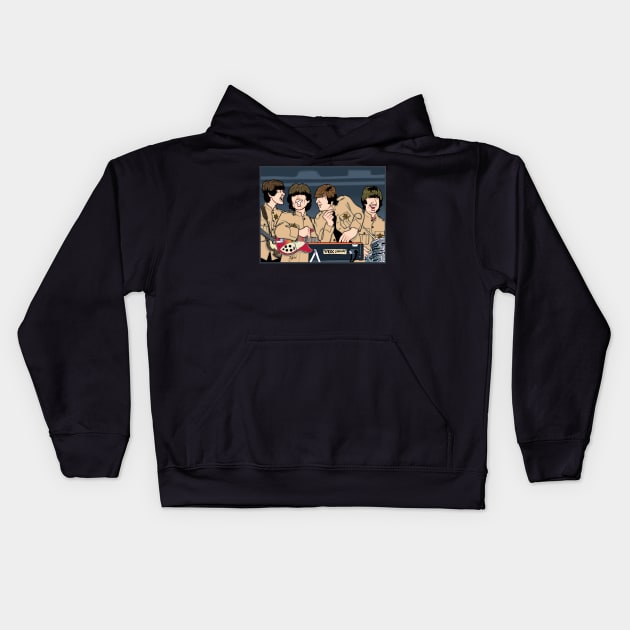 The Beatles at Shea Kids Hoodie by Parisi Studios